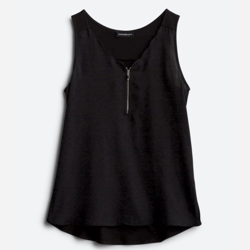 Shawnece Mixed Material Scallop Detail Blouse